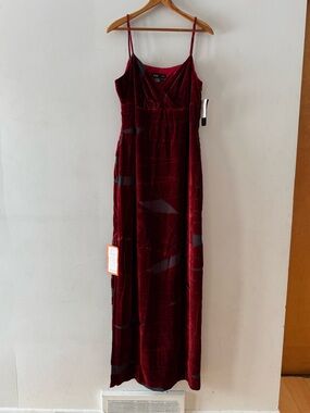 NWT Rimini by Shaw Velvet Evening Gown, Sz 12, vintage, formal, cocktail, sheer